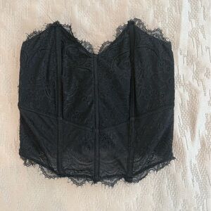 Lace corset tube top